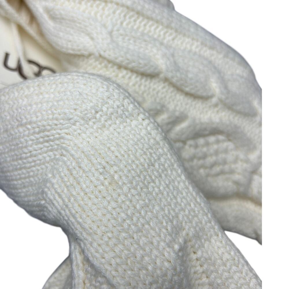 NWT Ugg Home Cable Knit Christmas Stockings Set of 2 Cream White Holiday Decor - Picture 5 of 7